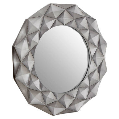 Hexa 3D Effect Light Silver Wall Mirror