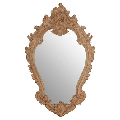 Broschi Antique Brown Rococo Design Wall Mirror