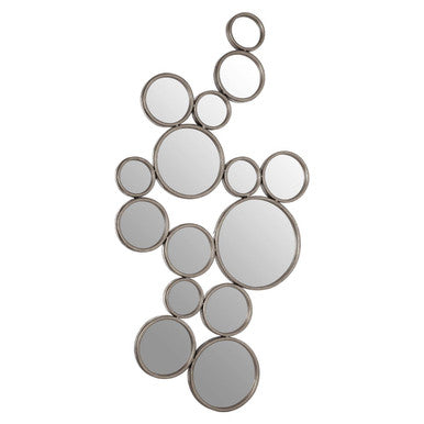 Large Silver Multi Circle Wall Mirror | Zariah