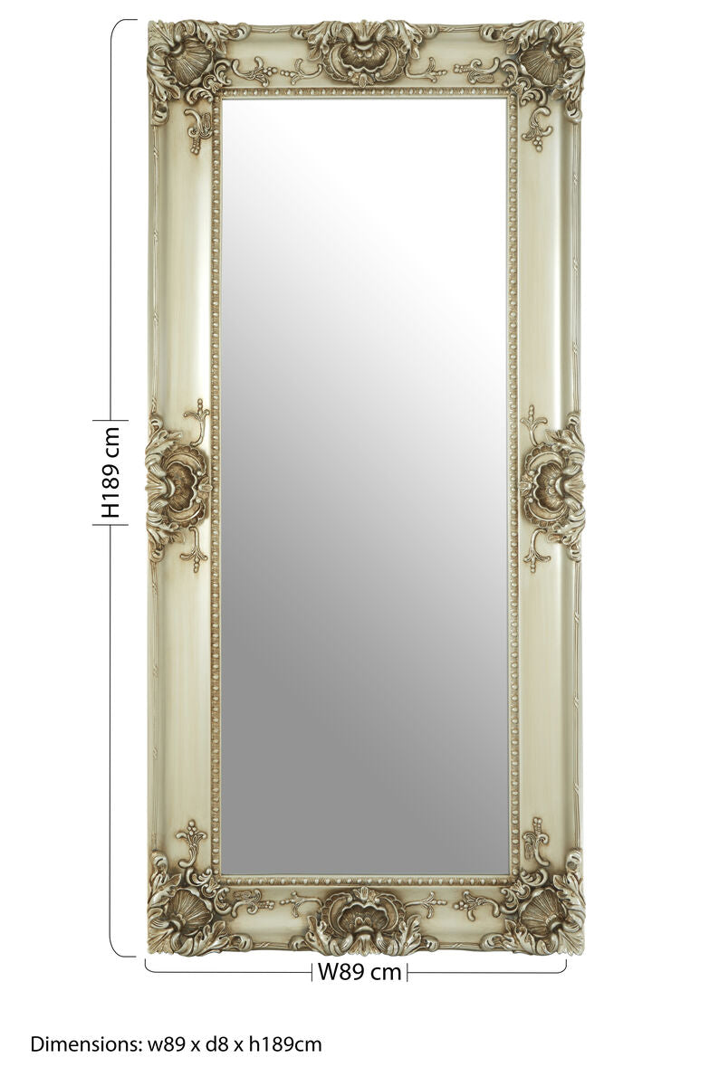 Ornate Silver Frame Wall Mirror | Cara