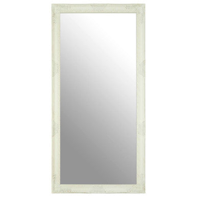 Andrey White and Gold Wall Mirror with Carved Detail