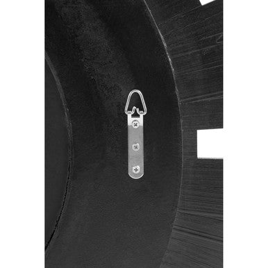 Sunburst Grey and White Wooden Wall Mirr