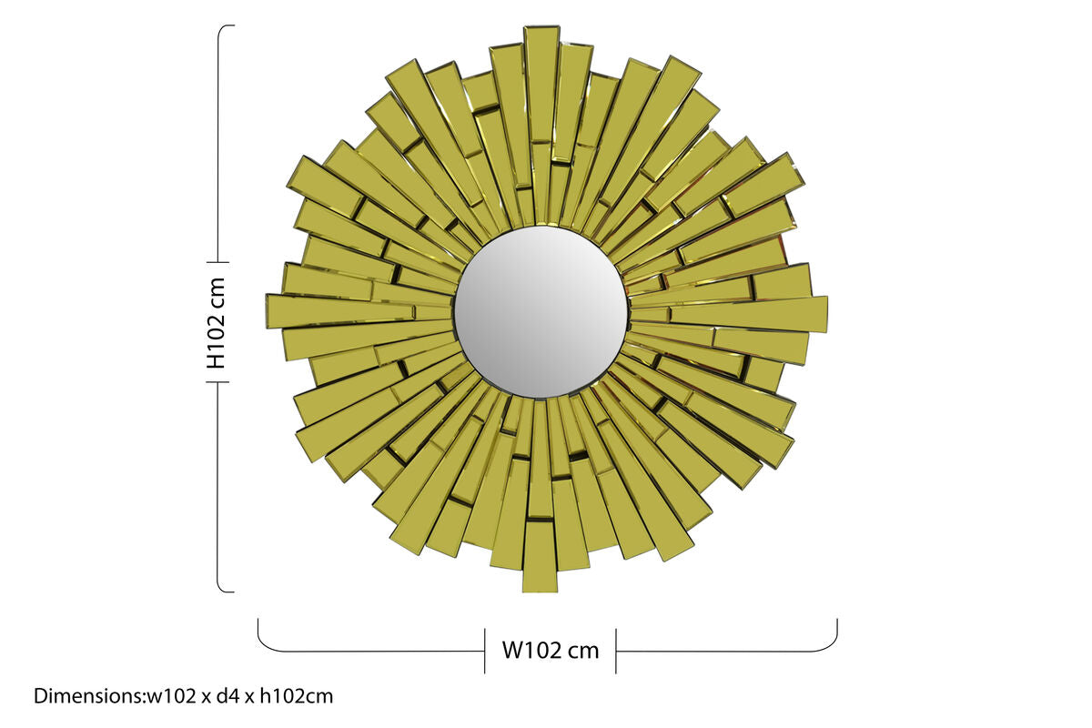 Large Circular Wall Mirror | Glitzy
