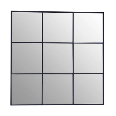 Grid Wall Mirror with Black Finish Frame | Oriel