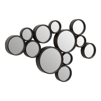 Persephone Black Multi Circles Wall Mirror