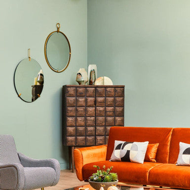 Matera Gold Wall Mirror With Ring