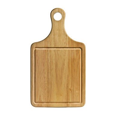 Soka Rubberwood Paddle Chopping And Serving Board With Groove