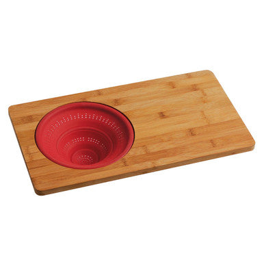 Aleki Bamboo Chopping And Serving Board With Colander
