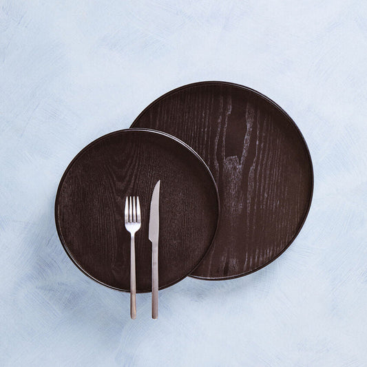 Bessan Large Black Fir Wood Tray