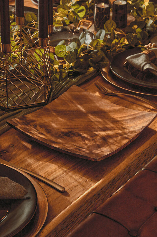 Kora Acacia Square Serving Platter