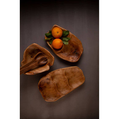 Savin 3 Section Serving Dish In Cedarwood
