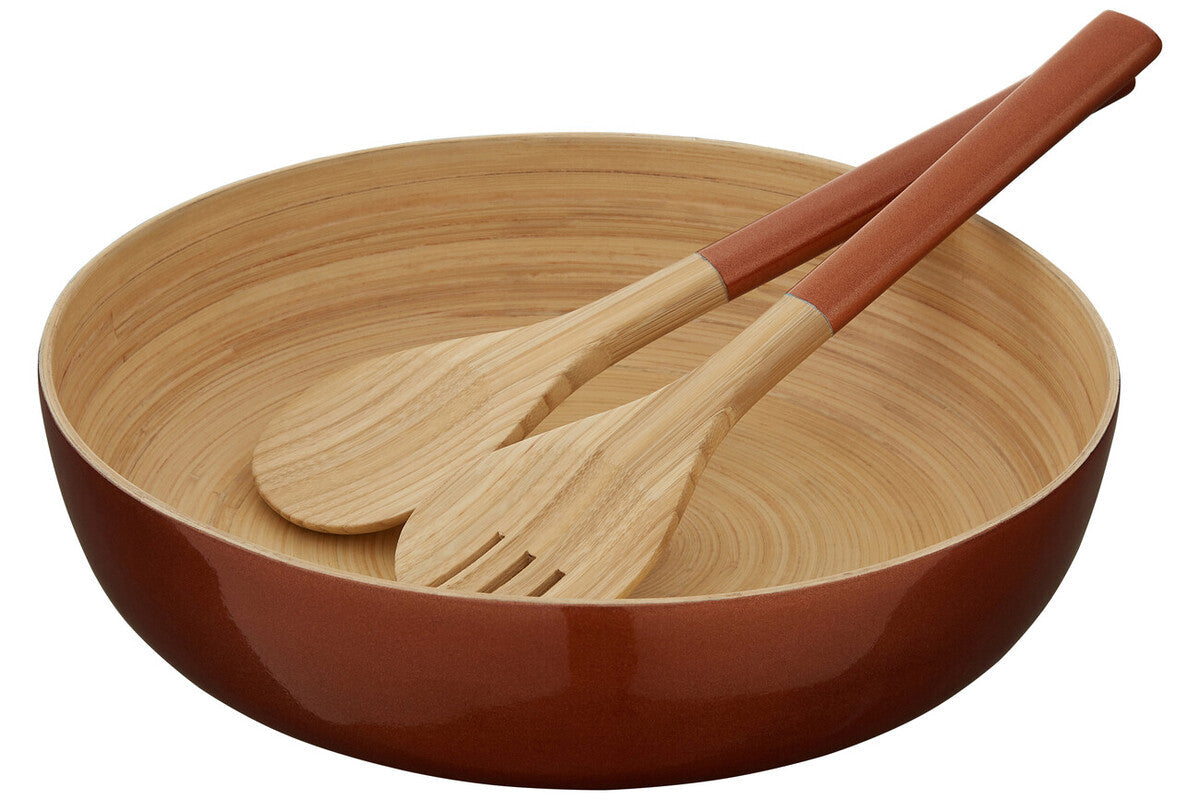Rose Gold Salad Bowl with Raised Edges | Kyoto