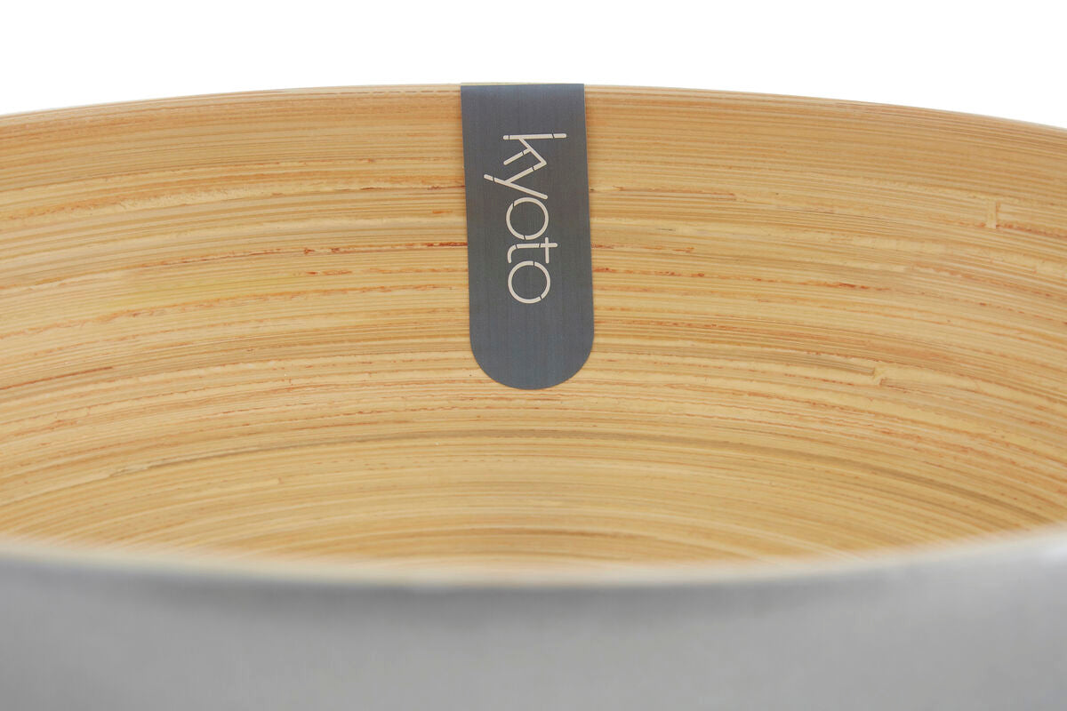 Silver Salad Bowl with Raised Edges | Kyoto