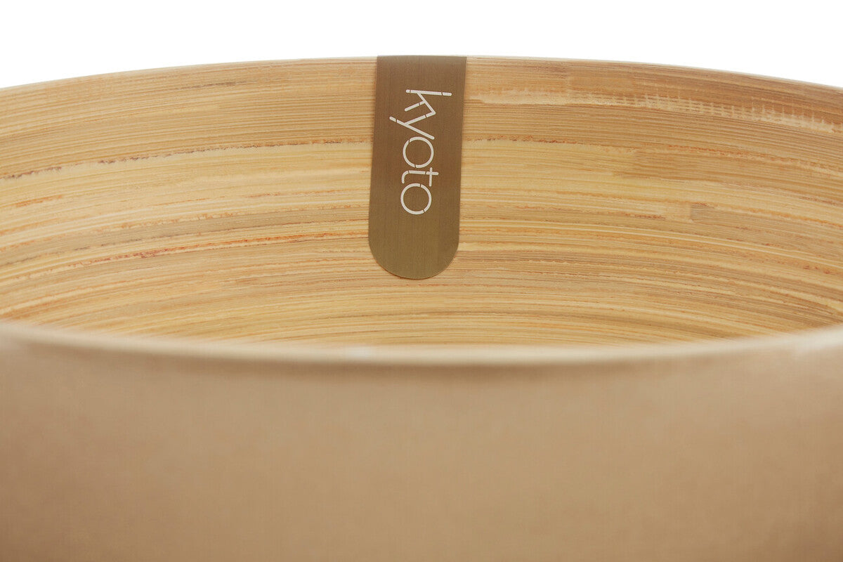 Gold Salad Bowl with Raised Edges | Kyoto