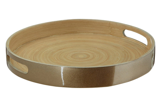 Kyoto Small Round Gold Serving Tray