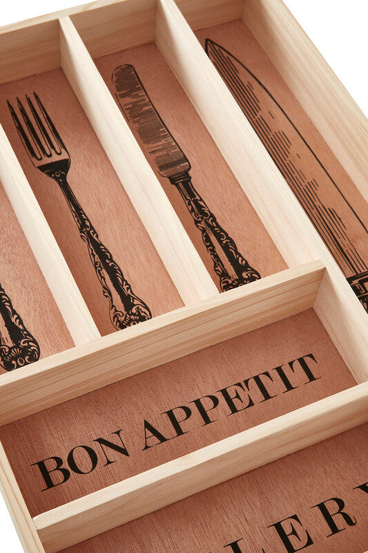 Bessan Wooden Vintage Design Cutlery Tray