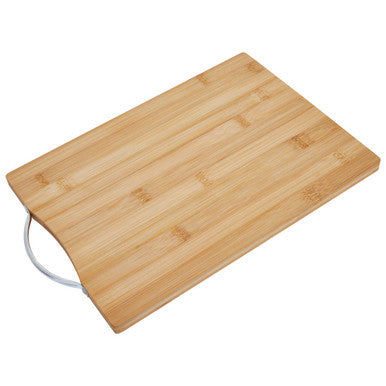 Aleki Natural Bamboo Medium Chopping Board with Aluminium Handle
