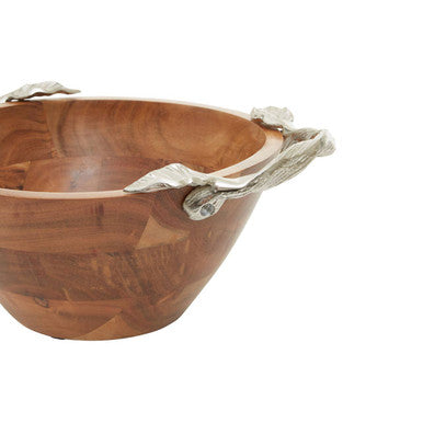 Vine Acacia Wood Medium Round Bowl