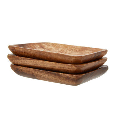 Kora Acacia Set Of Three Serving Dishes