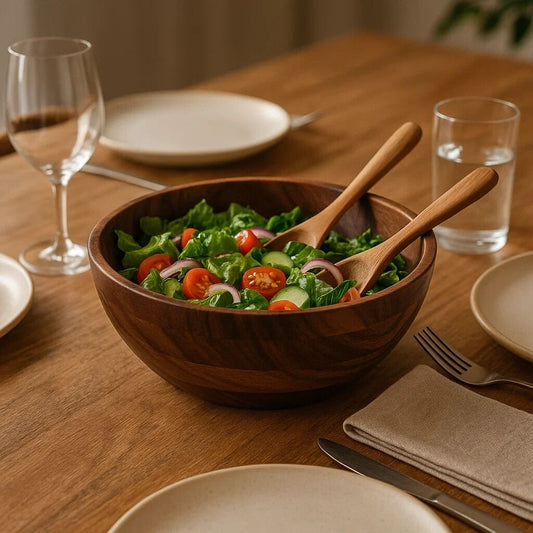 Rosi Large Sheesham Wood Salad Bowl