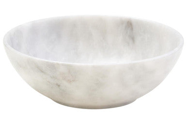 Acacia Wood and White Marble Chip and Dip Platter | Kora