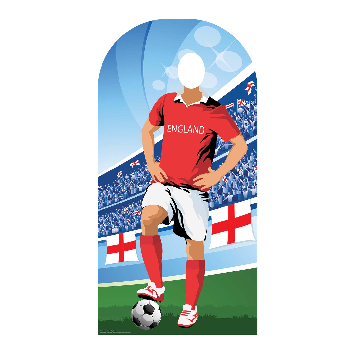 SC1164 England World Cup 2026 Football Stand In Cardboard Cutout Height 190cm
