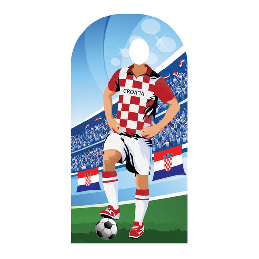SC1172 Croatia World Cup 2026 Football Stand In Cardboard Cutout Height 190cm