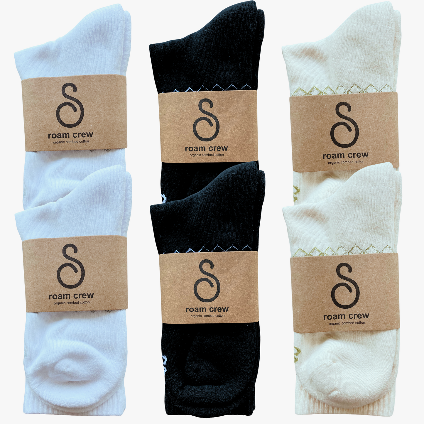 crew / mid-calf socks - organic combed cotton