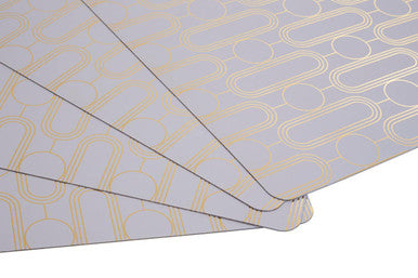 Frosted Deco Set Of 4 Lilac Placemats