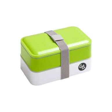 Green and White Stackable Lunch Box | Grub Tub