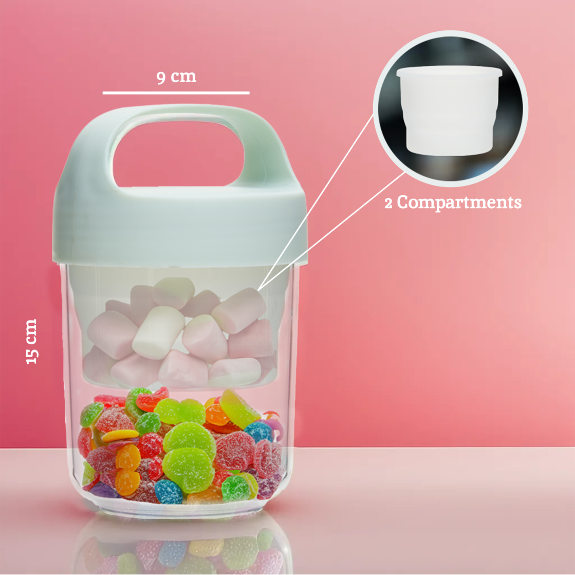 2 Compartment Snack Pot | Grub Tub