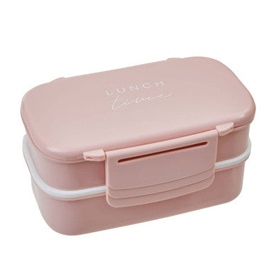 Grub Tub Light Pink Lunch Box With Cutlery
