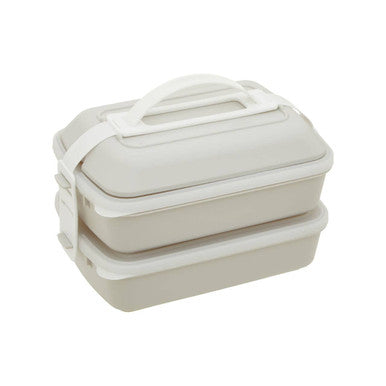 Warm Grey and White Lunch Box | Grub Tub