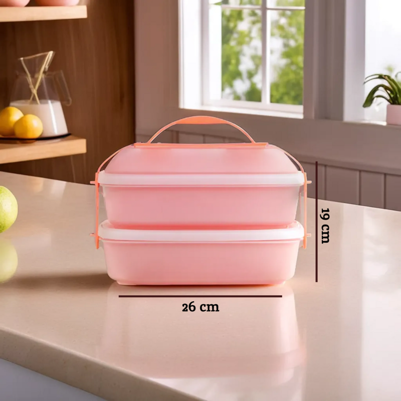 Pink Lunch Box with Cutlery | Grub Tub