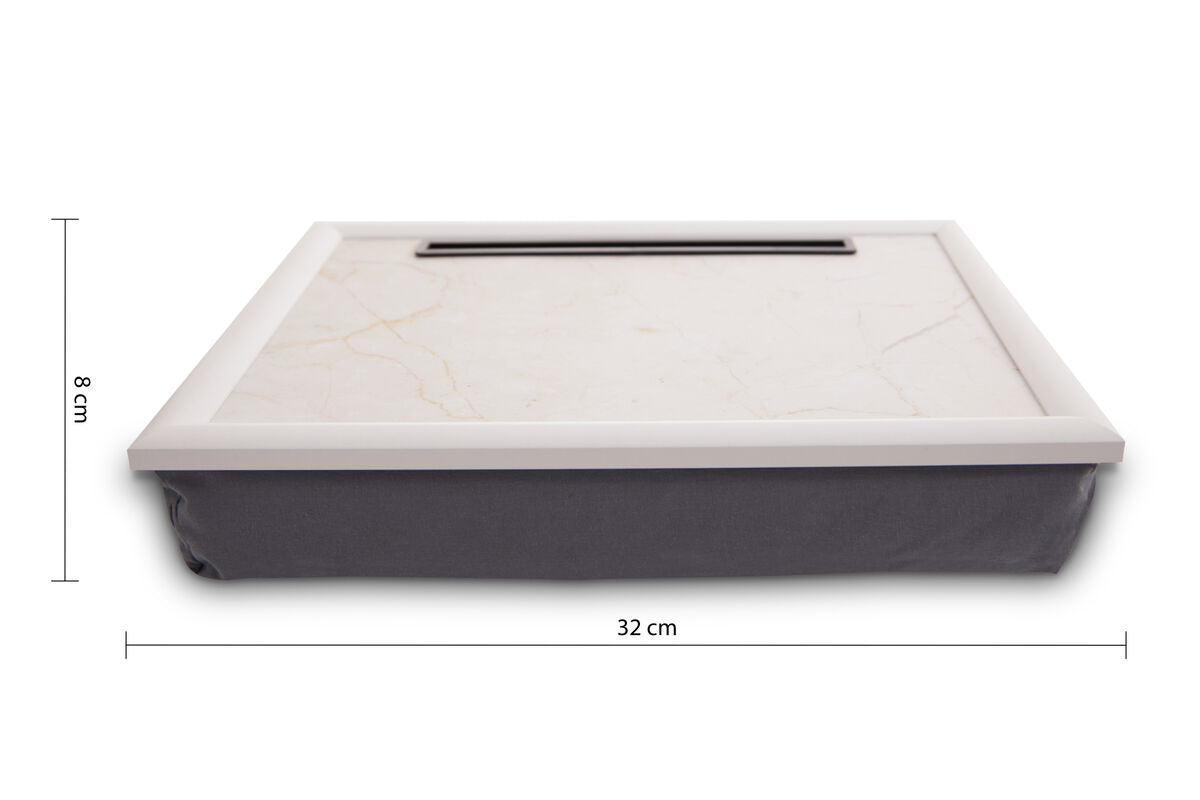 Portada Ecru Marble Lap Tray With Ipad Holder