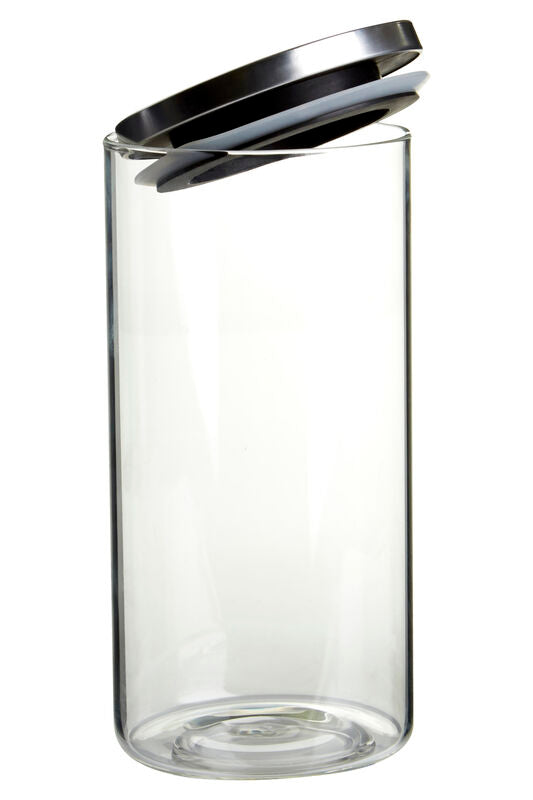 Freska Glass Storage Jar with Silver Lid 1300ml