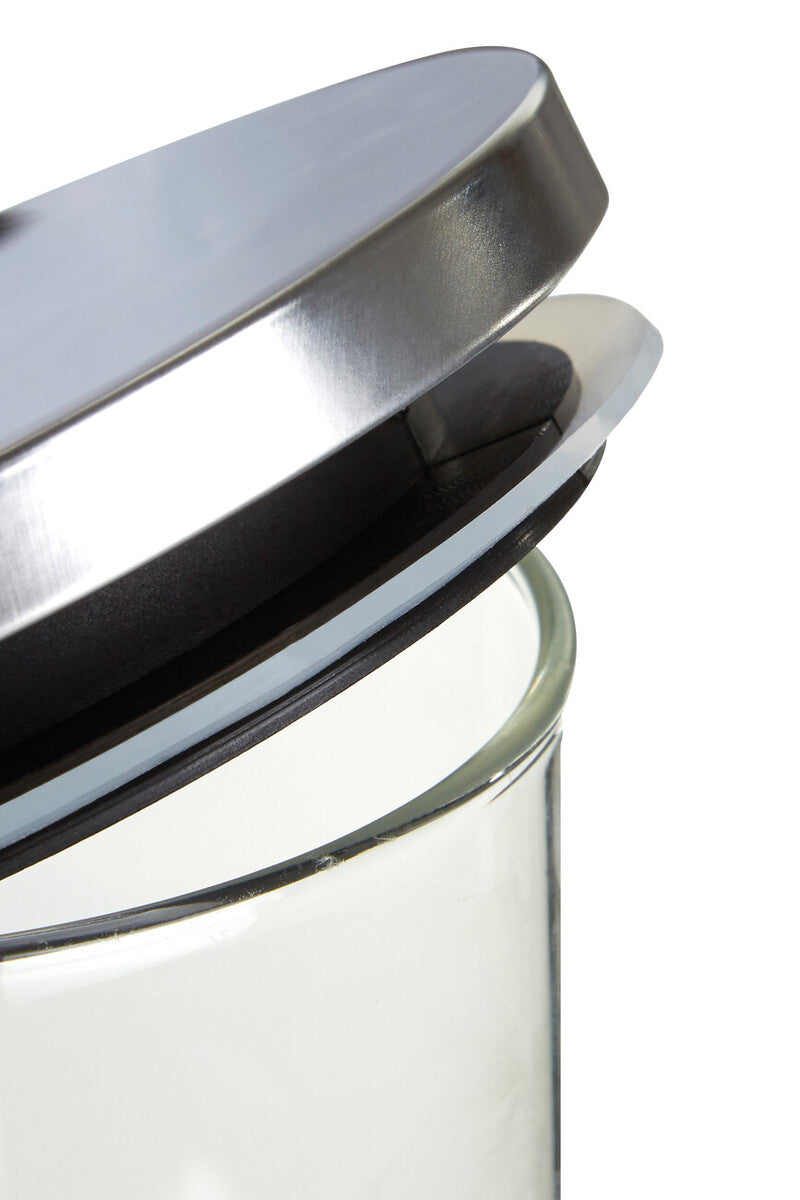 Freska Glass Storage Jar with Silver Lid 550ml
