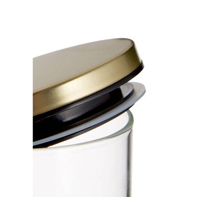 Freska Glass Storage Jar with Gold Lid 700ml