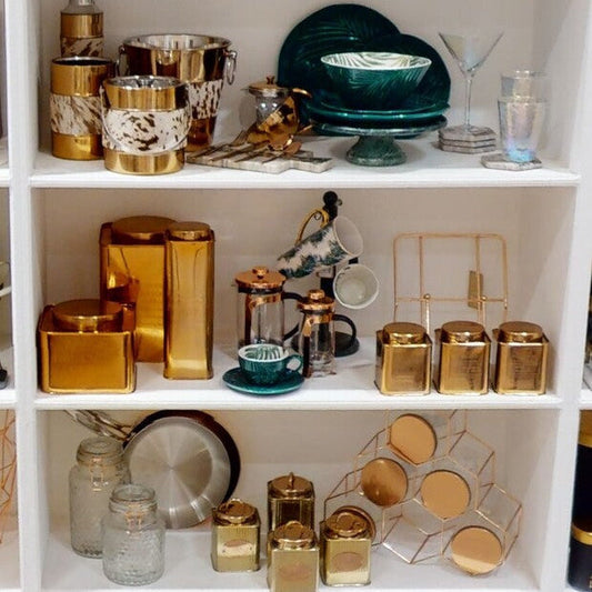 Apiary Rose Gold Wire Small Glass Jar