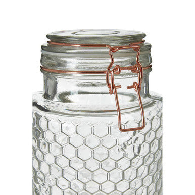 Apiary Textured Glass Jar 1300ml