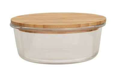 Freska 950Ml Glass Container With Bamboo Lid
