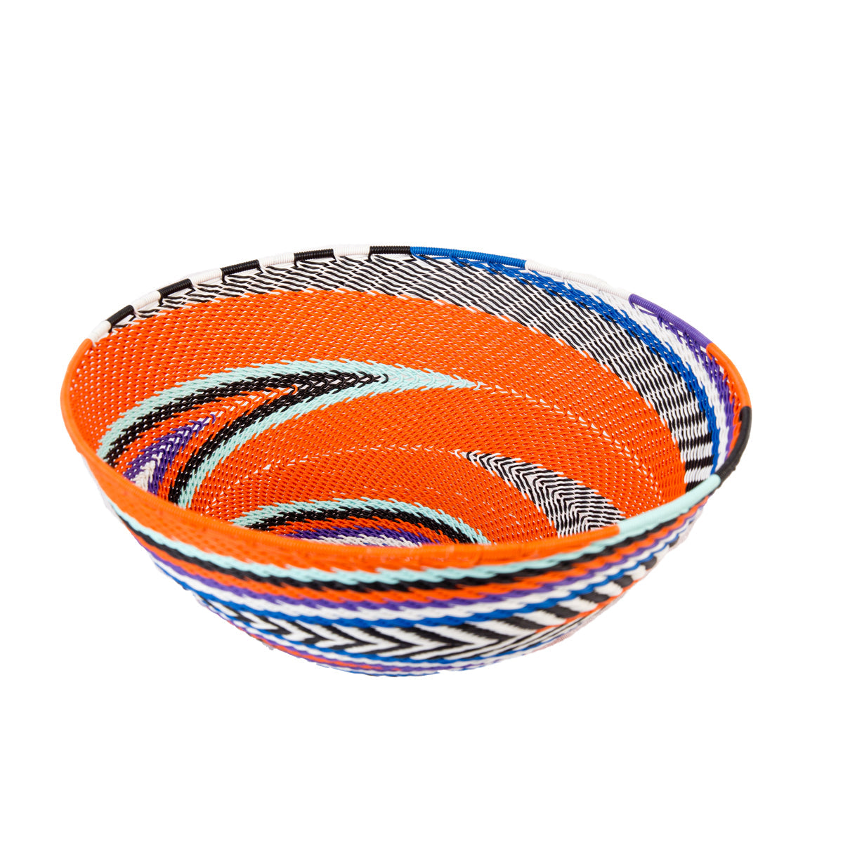 Zulu Telephone Wire Bowl Orange TR17 22cm