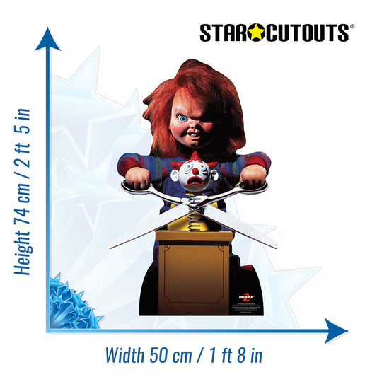 SC1306 Chucky Doll with Scissors Cardboard Cut Out Height 74cm