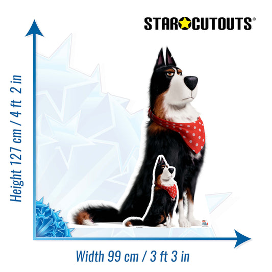 SC1377 Rooster Sheepdog Secret Life of Pets Cardboard Cut Out Height 127cm