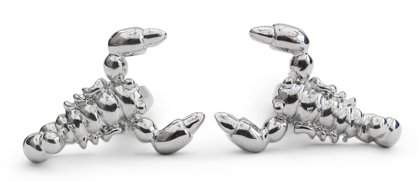 silver style lobster cufflinks