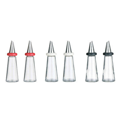 Cone Condiments Cream Plastic Oil And Vinegar Set