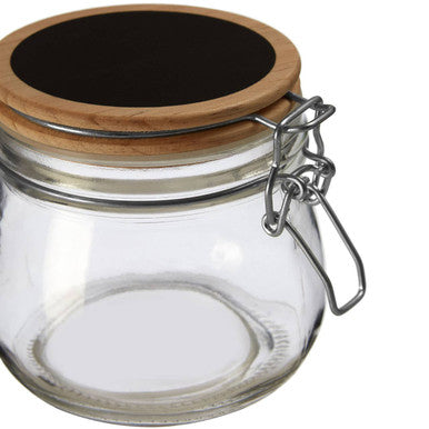 Glass Storage Jar with Wooden Lid 500 Ml | Appert