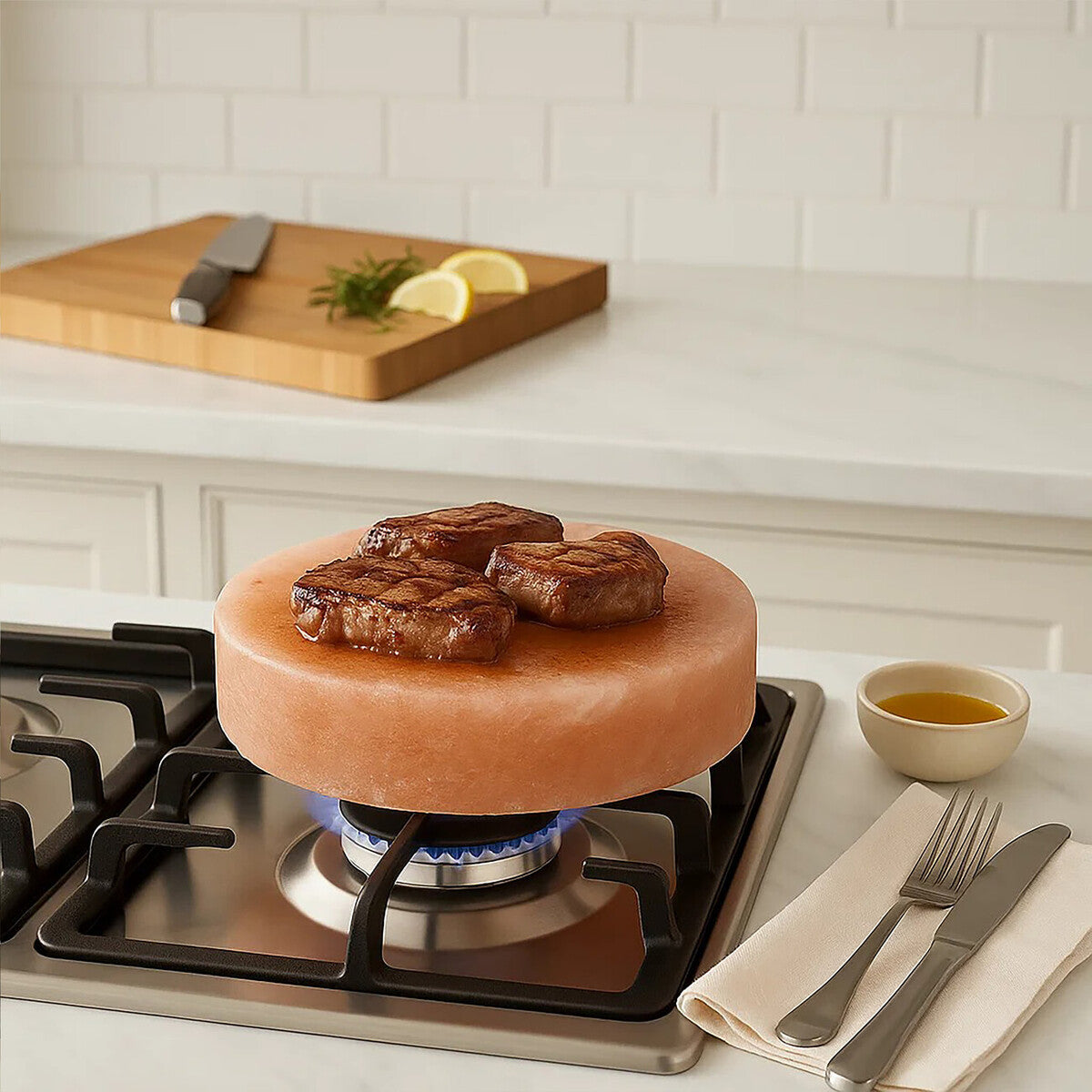 Himalayan Natural Round Salt Tile