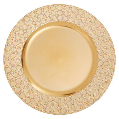 Dia Gold Honeycomb Charger Plate