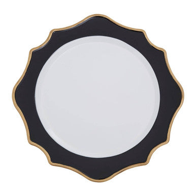 Dia Black And White Round Charger Plate